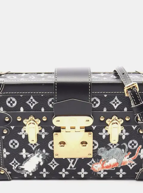 Louis Vuitton Petite Malle Catogram Black/White Monogram Shoulder Bag
