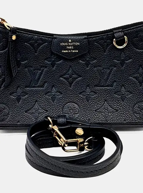 Louis Vuitton Black Leather Empreinte Easy Pouch on Strap M80349