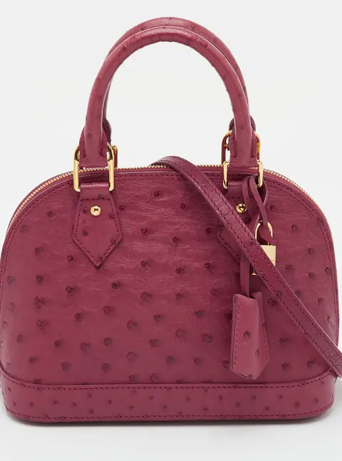 Louis Vuitton Alma BB Jaipur Ostrich Satchel