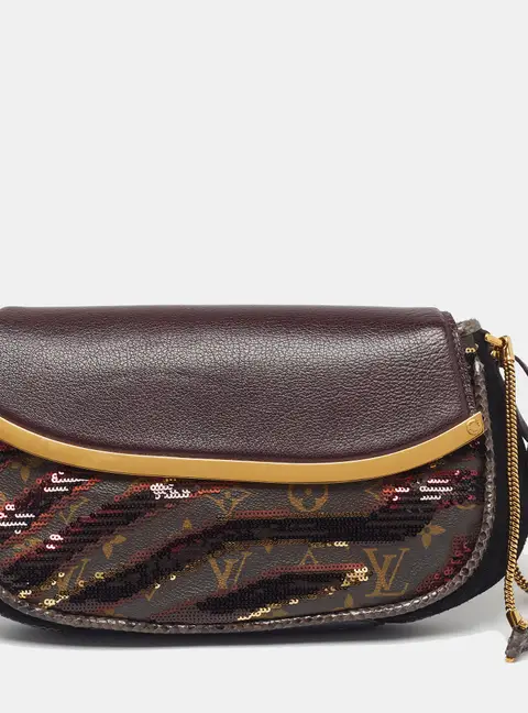 Louis Vuitton Savage Tiger Limited Edition Bordeaux Monogram Clutch Bag