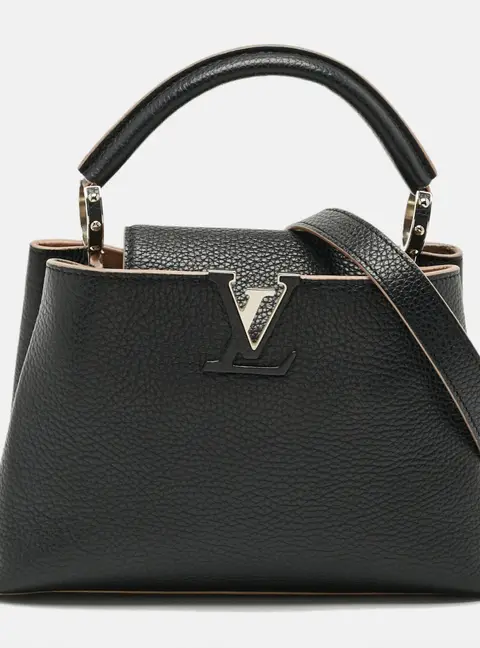 Louis Vuitton Capucines BB Black Taurillon Leather Top Handle Bag