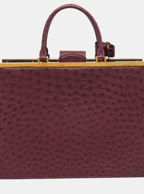 Louis Vuitton Deesse GM Purple Ostrich Leather Bag