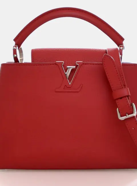 Louis Vuitton Capucines PM Calfskin Leather Top Handle Bag