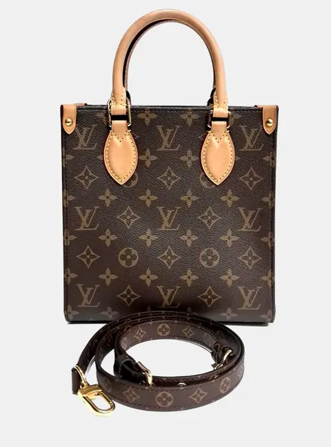 Louis Vuitton Sac Plat BB Brown Monogram Canvas Crossbody Bag