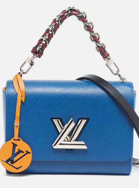 Louis Vuitton Epi Twist Braided MM Blue Roi Epi Leather Bag