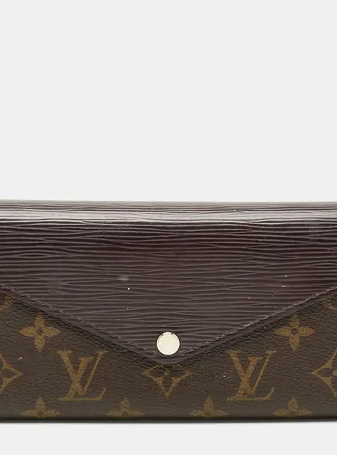 Louis Vuitton Marie-Lou Quetsche Epi Leather and Monogram Canvas Long Wallet
