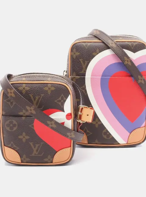 Louis Vuitton Panam Set Game On Monogram Brown Multicolor Coated Canvas Leather Shoulder Bag