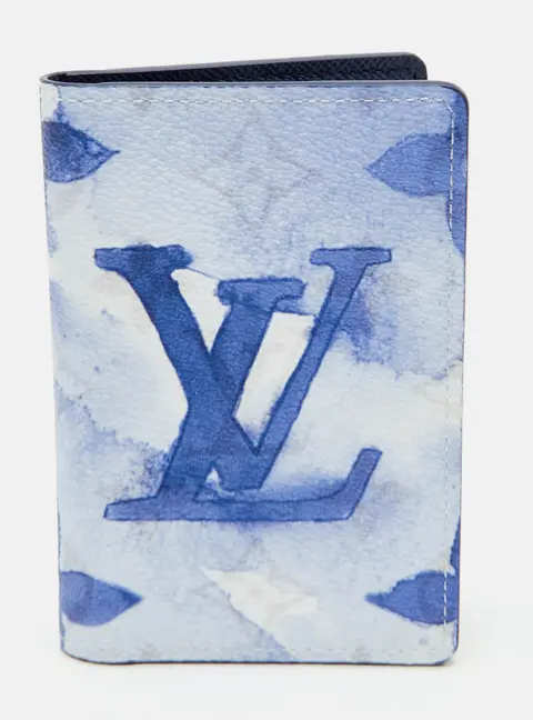 Louis Vuitton Blue Watercolor Monogram Canvas Pocket Organizer Wallet