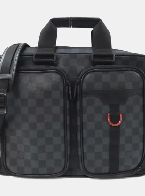 Louis Vuitton Utility Damier Graphite Canvas Black Messenger Bag