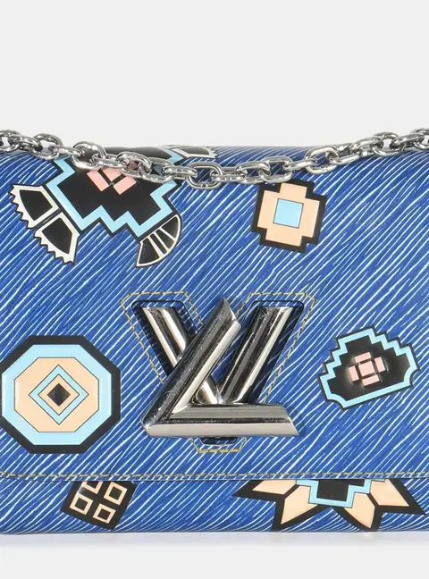 Louis Vuitton Twist PM Blue Aztec Denim Epi Leather Shoulder Bag
