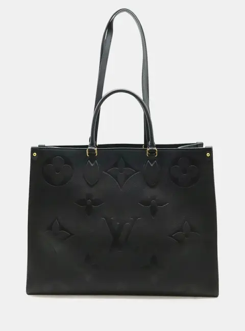 Louis Vuitton On The Go GM Black Monogram Empreinte Leather Tote Bag