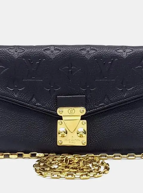 Louis Vuitton Black Leather Empreinte Pochette Saint-Germain