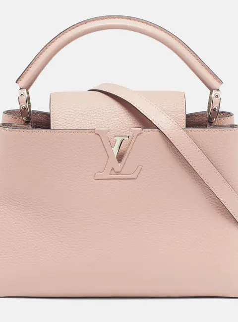 Louis Vuitton Capucines PM Rose Ballerina Taurillon Leather Top Handle Bag