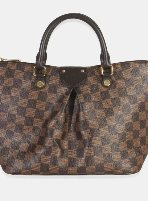 Louis Vuitton Siena PM Brown Damier Ebene Canvas Top Handle Bag