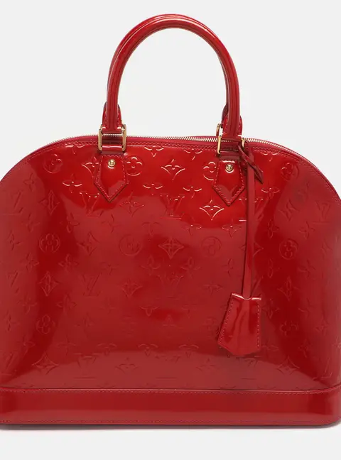 Louis Vuitton Alma GM Orange Sunset Monogram Vernis Bag