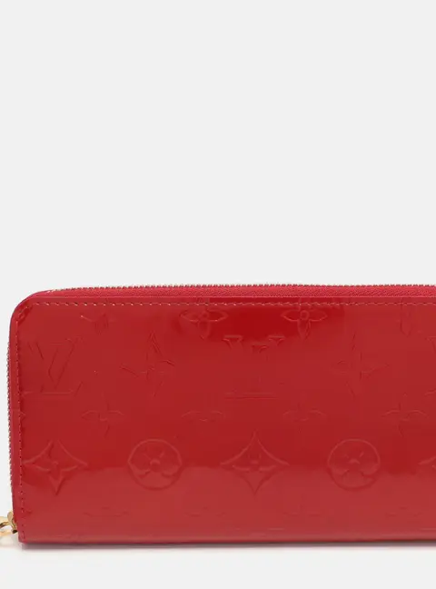 Louis Vuitton Zippy Orange Sunset Monogram Vernis Wallet