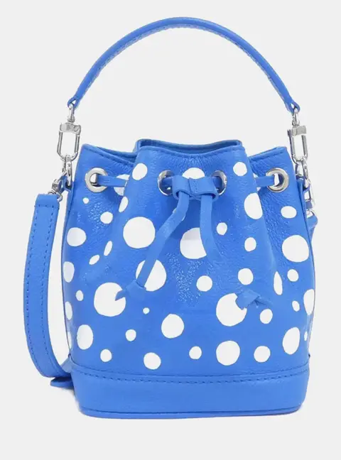 Louis Vuitton x YK Nano No&eacute; Blue/White Monogram Empreinte Leather Shoulder Bag