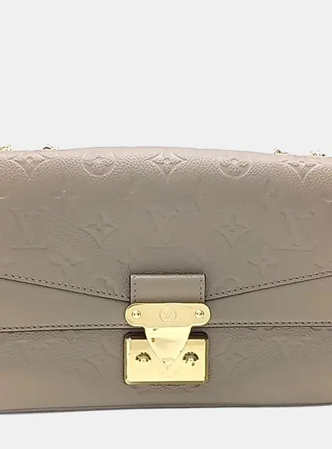 Louis Vuitton Marceau MM Taupe Monogram Empreinte Leather Crossbody Bag