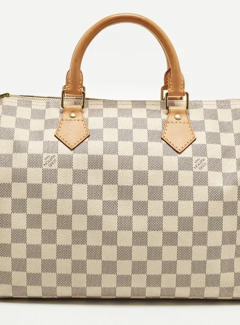 Louis Vuitton Speedy 30 Damier Azur Canvas Satchel