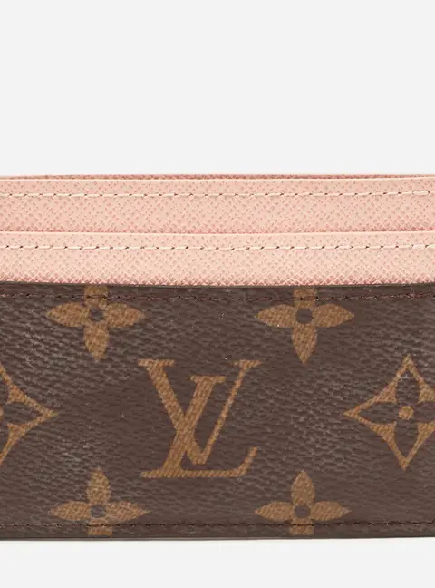 Louis Vuitton LV Charms Rose Ballerine Monogram Canvas Card Holder