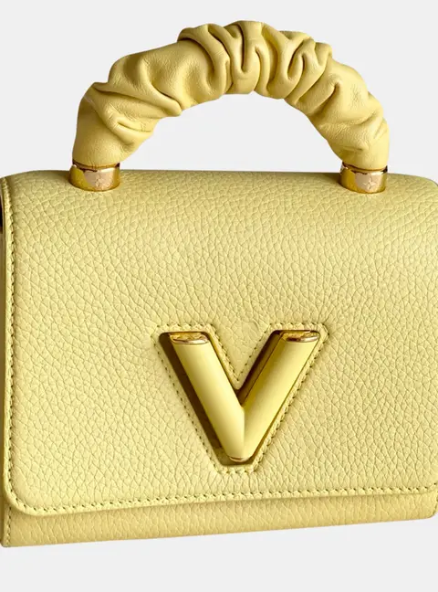 Louis Vuitton Twist Small Yellow Epi Leather Top Handle Bag
