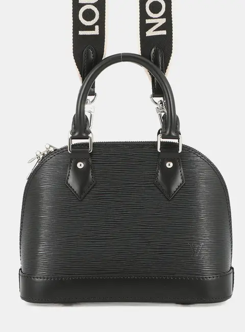 Louis Vuitton Alma BB Noir Epi Leather Top Handle Bag