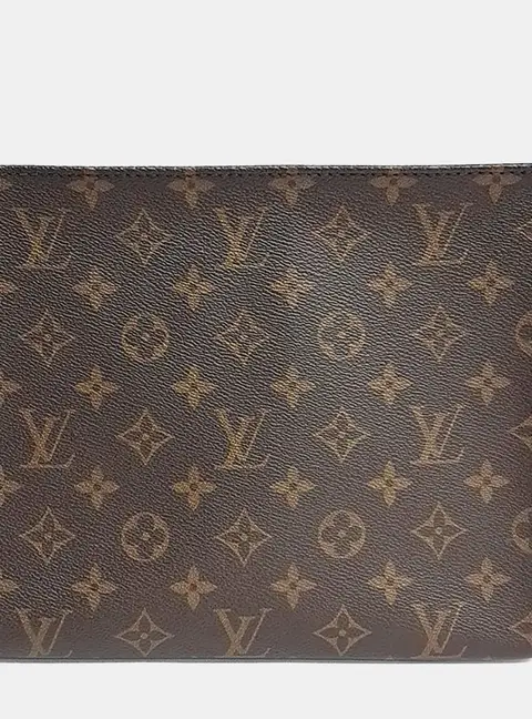 Louis Vuitton Pochette Toilette PM Brown Monogram Canvas Pouch Bag