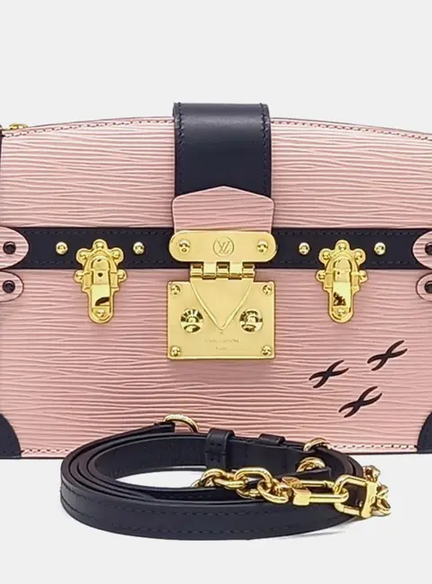 Louis Vuitton Petite Malle PM Rose Ballerine Epi Leather Crossbody Bag