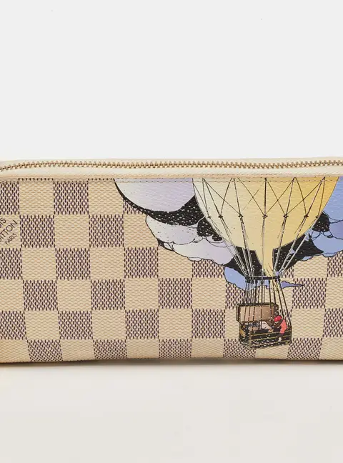 Louis Vuitton Zippy Illustre Damier Azur Canvas Zip Around Wallet