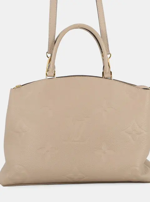 Louis Vuitton Grand Palais MM Tourterelle Monogram Empreinte Leather Top Handle Bag