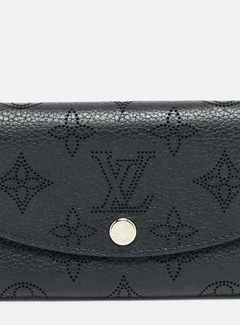 Louis Vuitton Anae Black Monogram Mahina Leather Coin Purse
