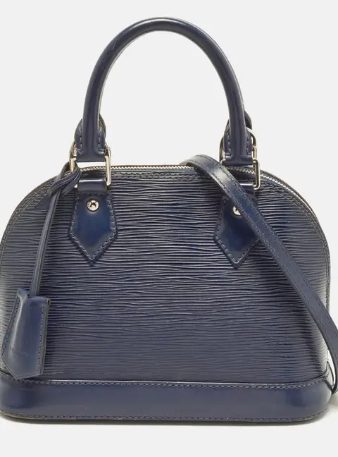 Louis Vuitton Alma BB Blue Marine Epi Leather Bag