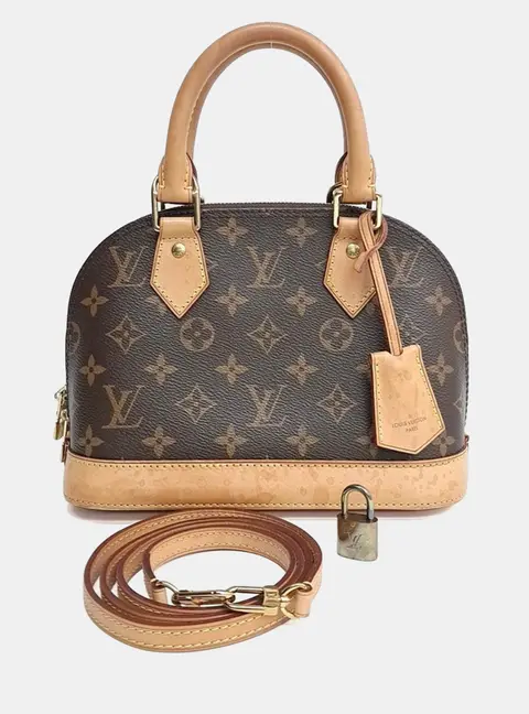 Louis Vuitton Brown Coated Canvas Monogram Alma BB M53152