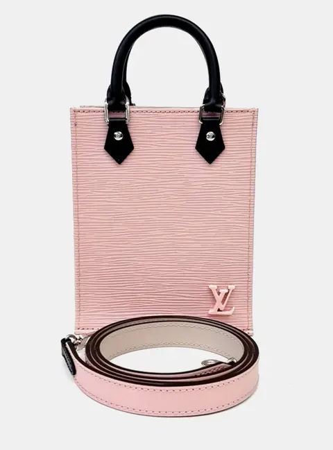 Louis Vuitton Petit Sac Plat Pink Epi Leather Top Handle Bag