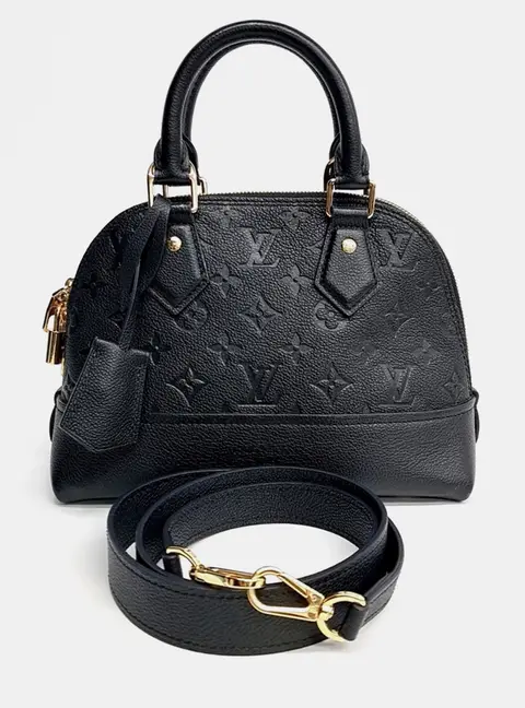 Louis Vuitton Neo Alma BB Black Empreinte Leather Top Handle Bag
