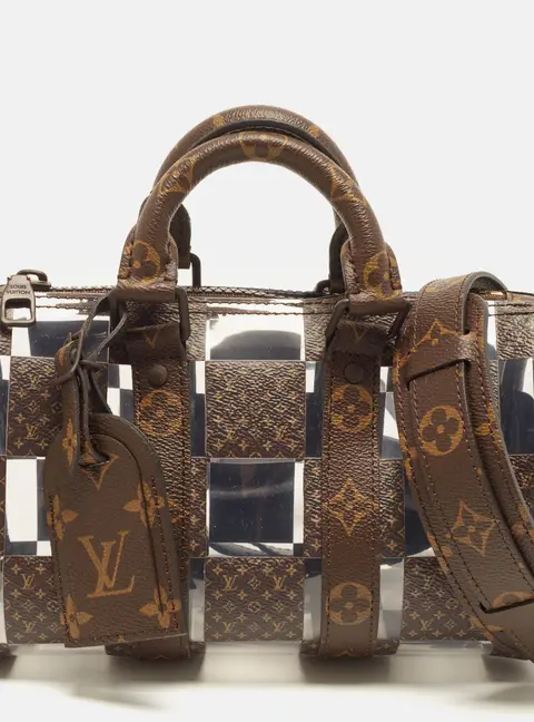 Louis Vuitton Keepall Bandouliere 25 Monogram Chess Canvas and PVC Satchel