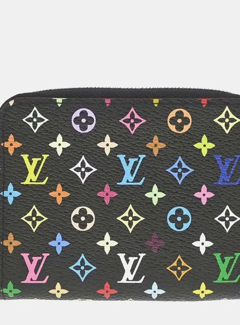 Louis Vuitton Zippy Coin Black Monogram Multicolor Canvas Wallet