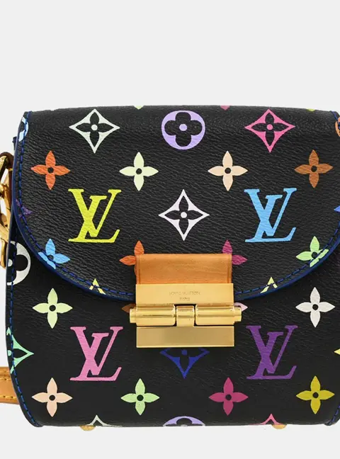 Louis Vuitton Heartbreaker One Size Black Monogram Multicolore Canvas Shoulder Bag