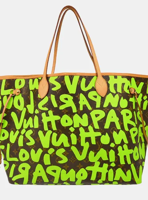 Louis Vuitton Monogram Graffiti Neverfull GM Vert Monogram Canvas Tote Bag