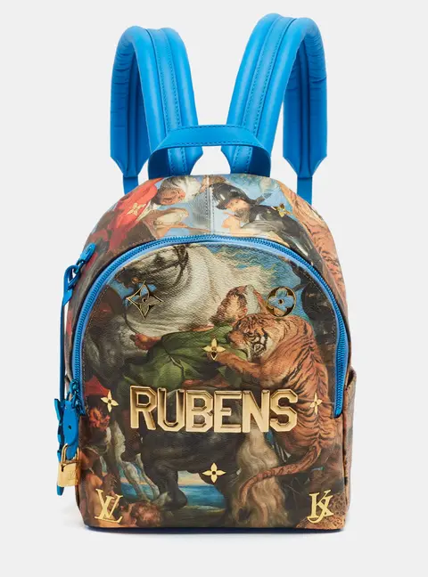 Louis Vuitton Blue Jeff Koons Rubens Palm Spring Canvas Backpack