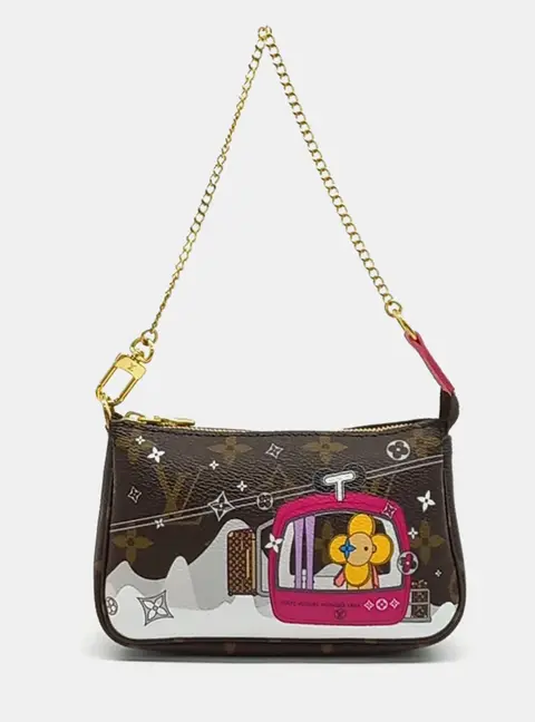 Louis Vuitton Brown PVC Mini Pochette Accessoires M68490