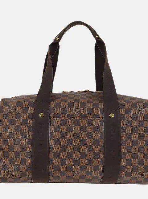Louis Vuitton Weekender MM Brown Damier Ebene Coated Canvas Duffle Bag