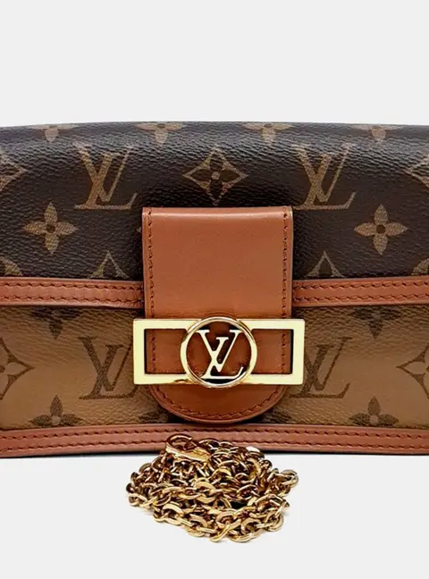 Louis Vuitton Brown PVC Dauphine Chain Wallet M68746