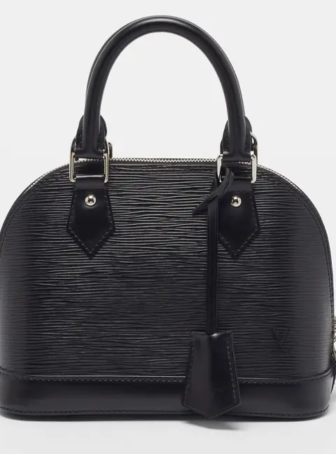 Louis Vuitton Alma BB Black Epi Leather Satchel