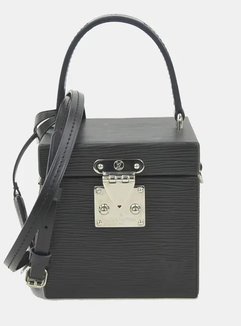 Louis Vuitton Bleecker Box Noir Epi Leather Top Handle Bag