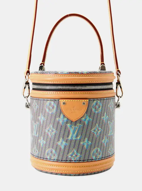Louis Vuitton Cannes PM Blue Monogram Canvas Top Handle Bag