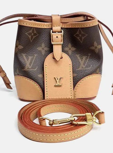 Louis Vuitton No&eacute; Brown Coated Canvas and Leather Purse M57099