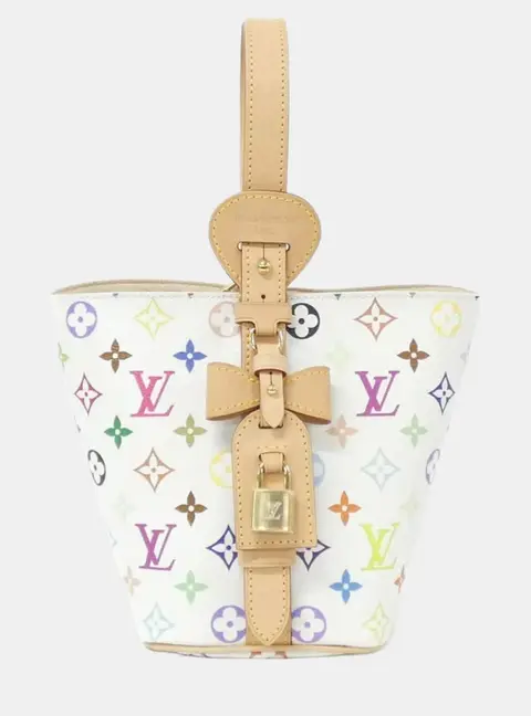 Louis Vuitton x Takashi Murakami All In BB White Monogram Multicolor Canvas Shoulder Bag