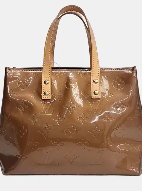 Louis Vuitton Brown Leather Vernis Lid PM