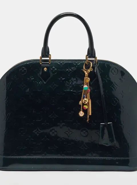 Louis Vuitton Alma GM Blue Nuit Monogram Vernis Bag